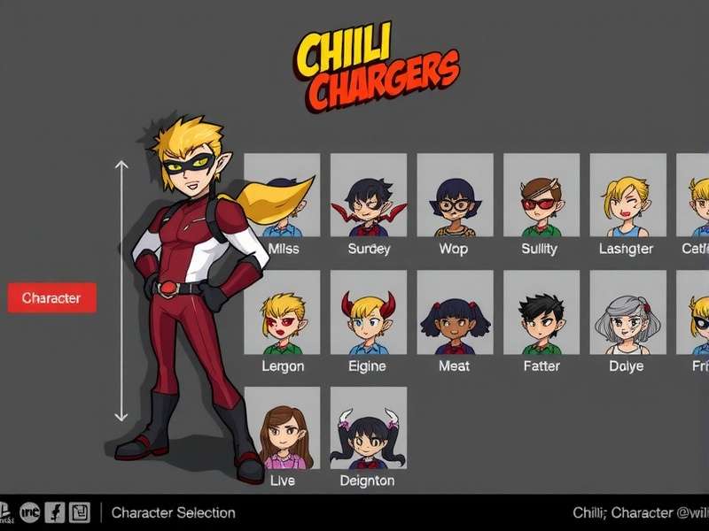 Diverse cast of Chili Chargers heroes Chili Chargers Character Selection